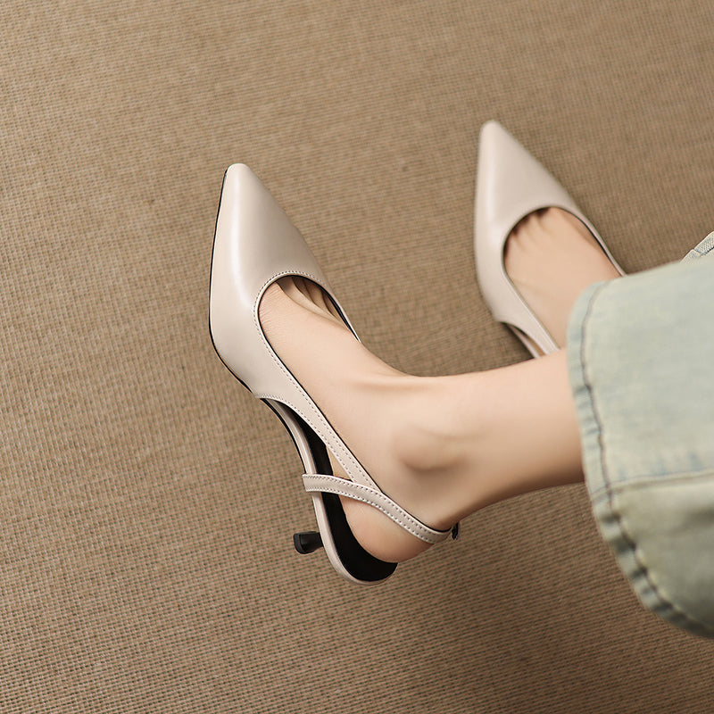 Osea | Slingback in vera pelle con tacco kitten