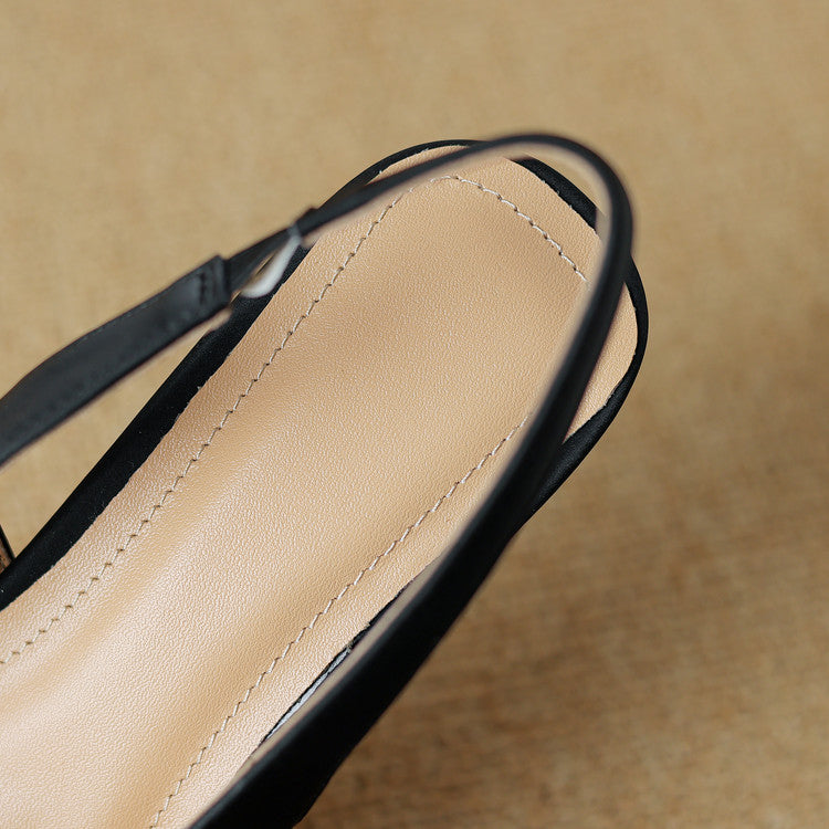 Elora | Slingback in vera pelle con strass