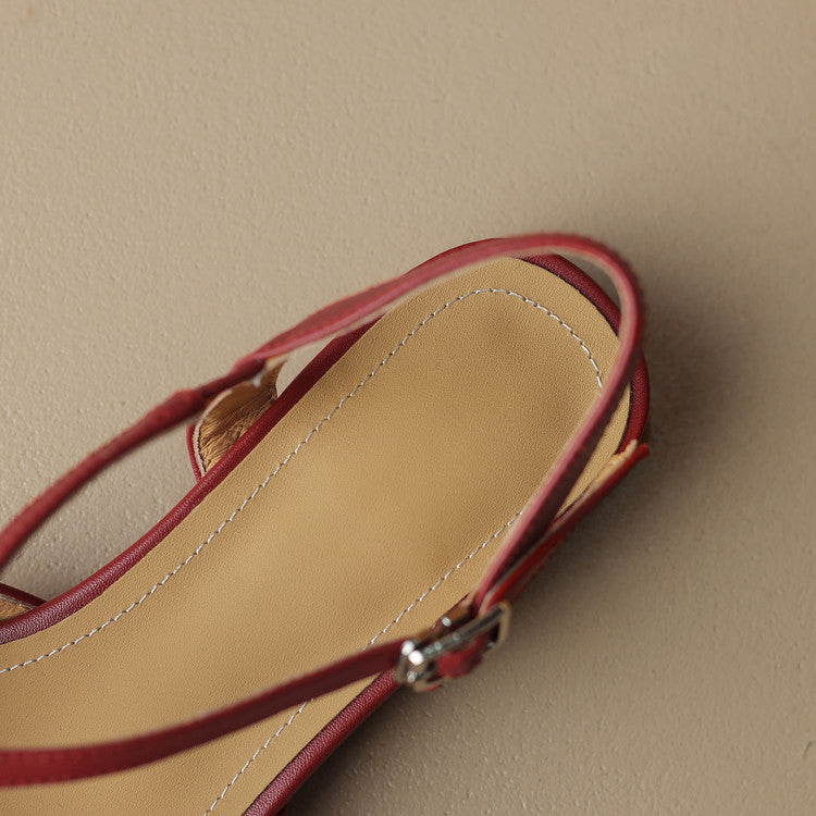 Stella | Slingback in vera pelle a punta quadrata