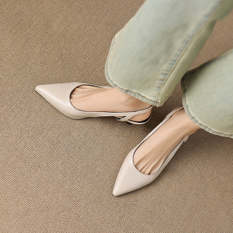 Osea | Slingback in vera pelle con tacco kitten