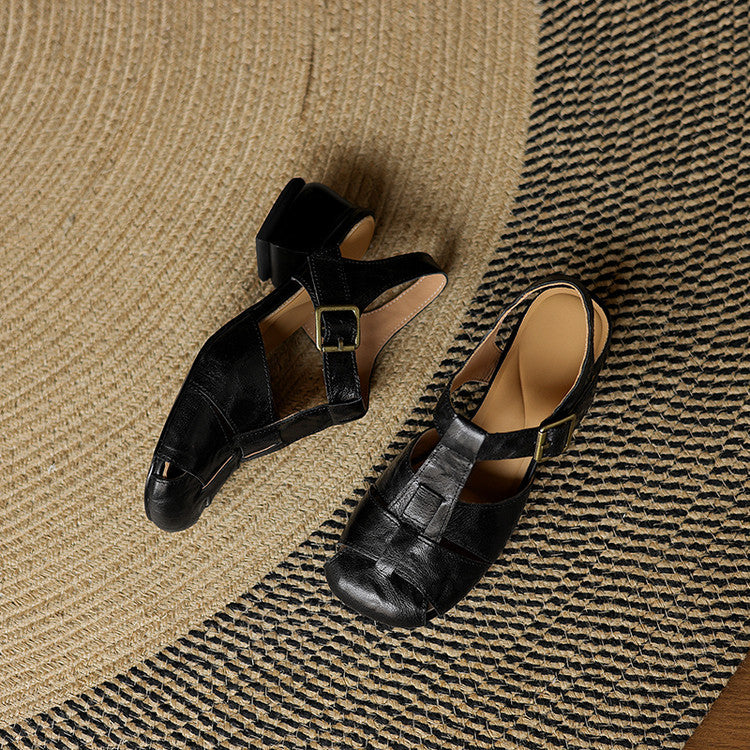Amelie | Scarpe in vera pelle con fasce
