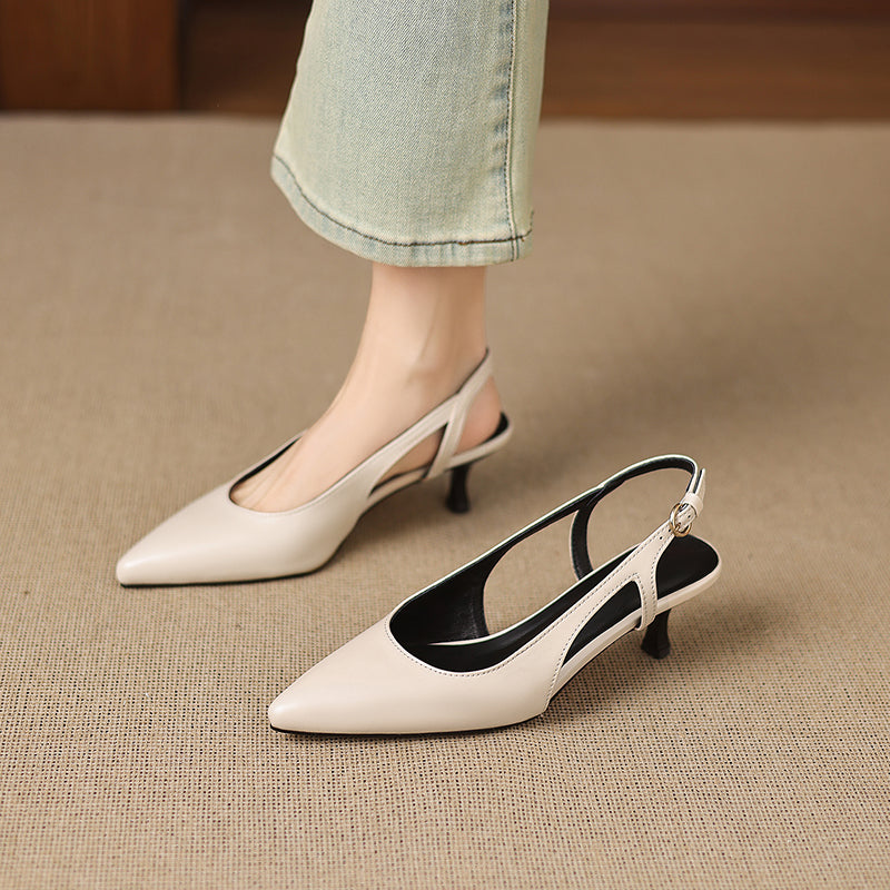 Osea | Slingback in vera pelle con tacco kitten