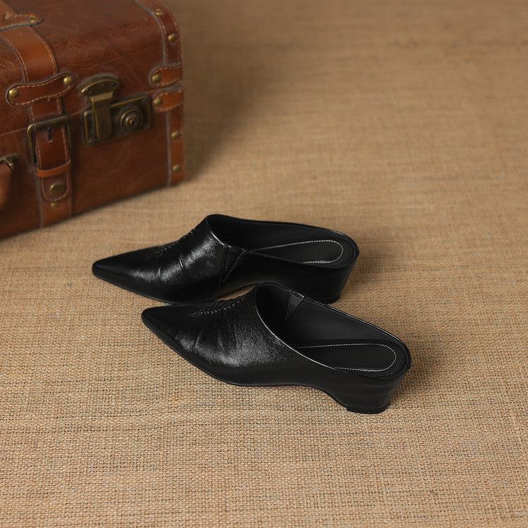 Miora | Mules in vera pelle a punta