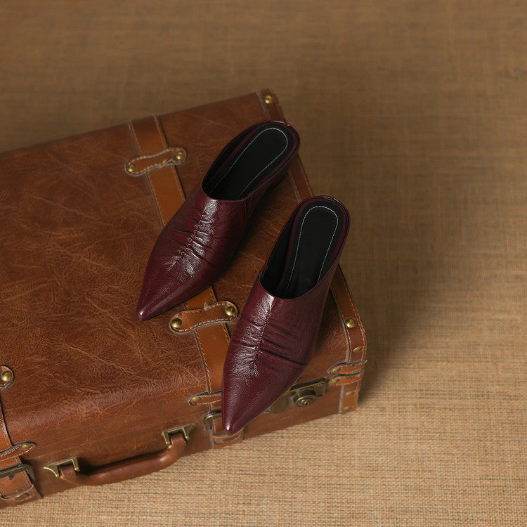 Miora | Mules in vera pelle a punta