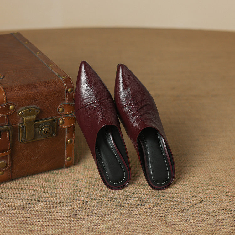 Miora | Mules in vera pelle a punta