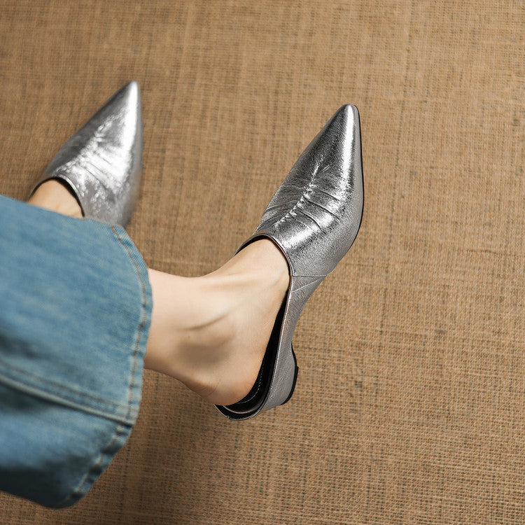 Miora | Mules in vera pelle a punta