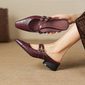 Quaro | Mules Mary Jane in vera pelle