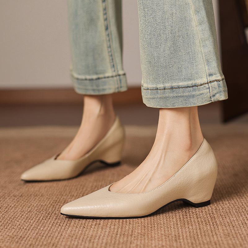 Hilda | Décolleté in vera pelle increspata