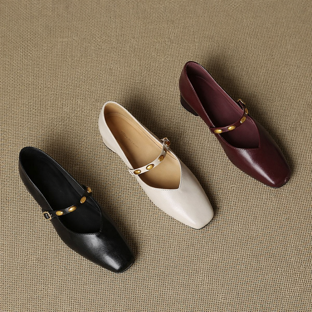 Zyra | Ballerine Mary Jane in vera pelle