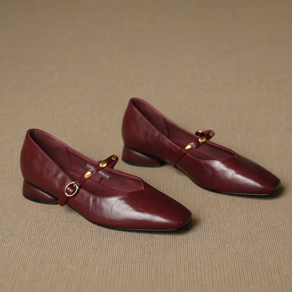 Zyra | Ballerine Mary Jane in vera pelle