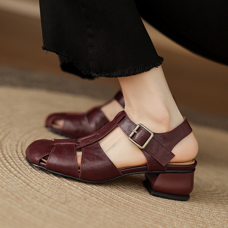 Amelie | Scarpe in vera pelle con fasce