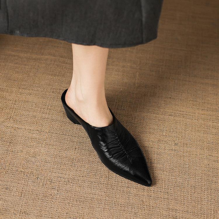 Miora | Mules in vera pelle a punta