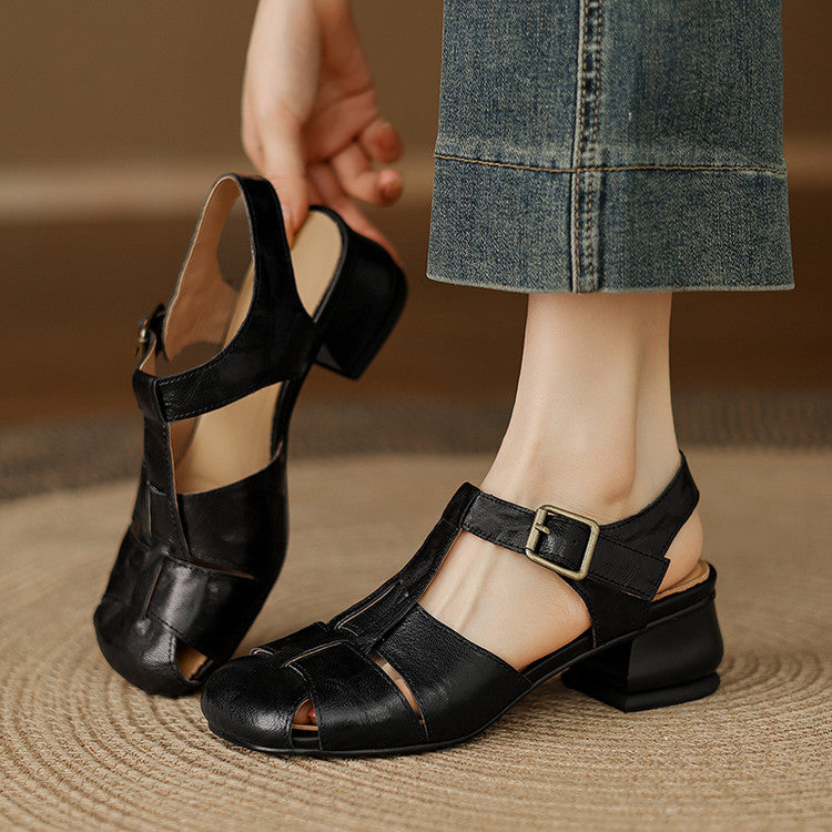 Amelie | Scarpe in vera pelle con fasce