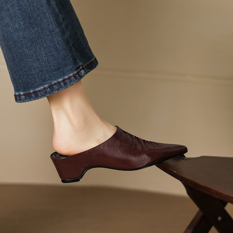 Miora | Mules in vera pelle a punta