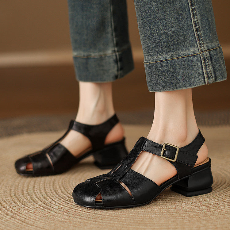 Amelie | Scarpe in vera pelle con fasce