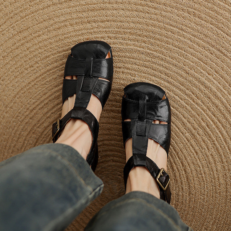 Amelie | Scarpe in vera pelle con fasce
