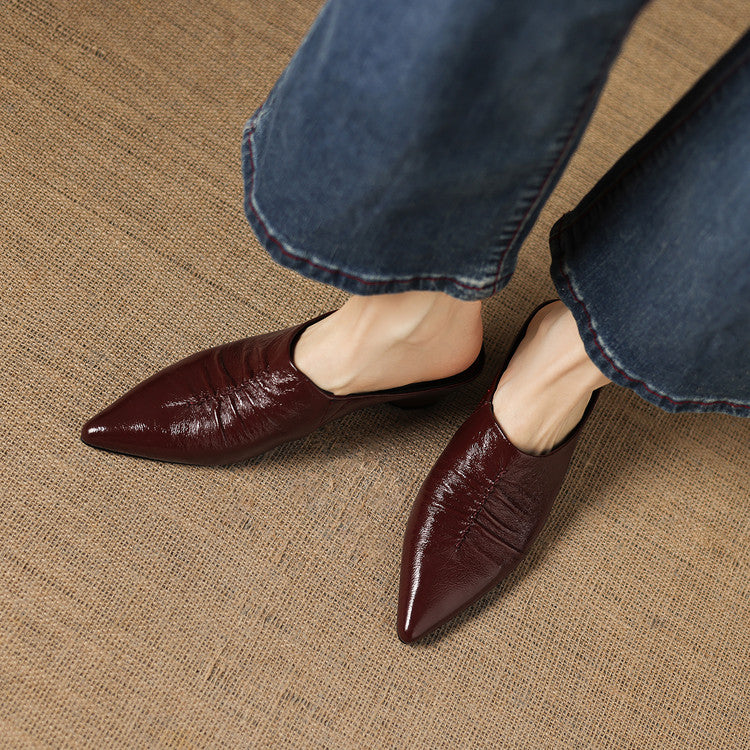 Miora | Mules in vera pelle a punta