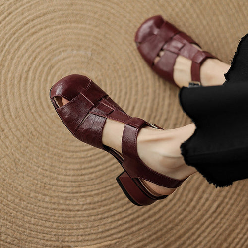 Amelie | Scarpe in vera pelle con fasce