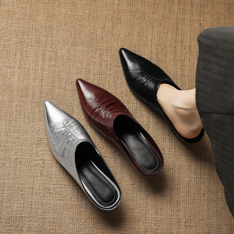 Miora | Mules in vera pelle a punta