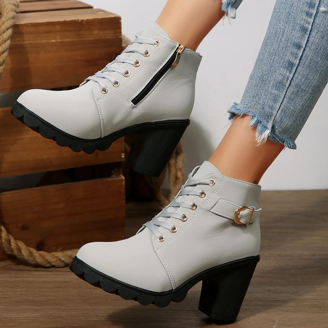 Snowfall – Stivaletti stringati con fibbia laterale