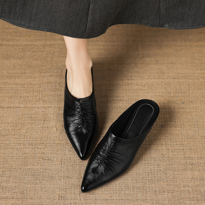 Miora | Mules in vera pelle a punta