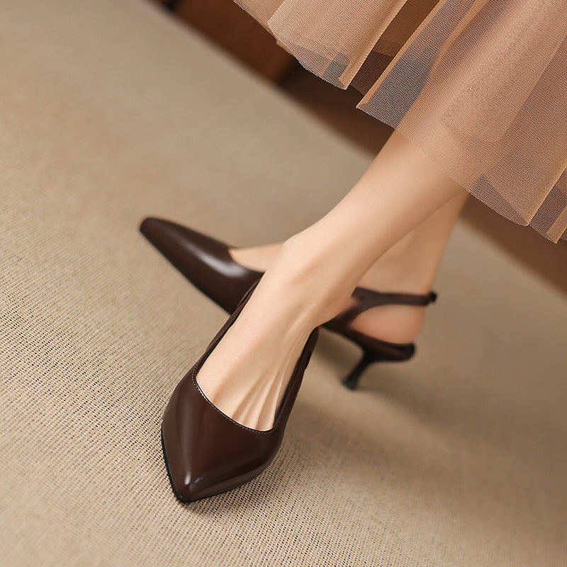 Osea | Slingback in vera pelle con tacco kitten