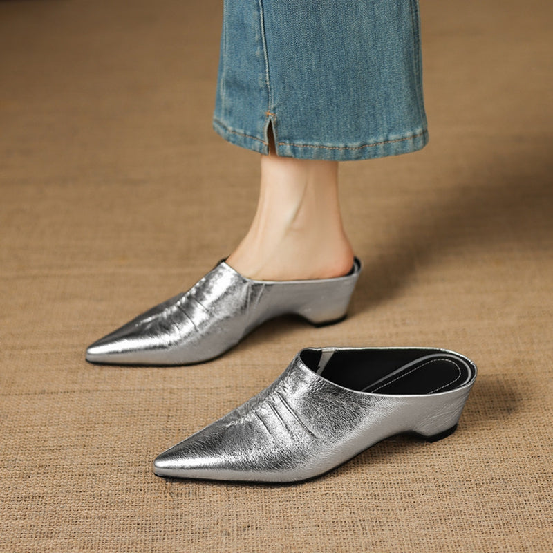 Miora | Mules in vera pelle a punta
