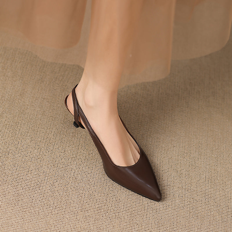 Osea | Slingback in vera pelle con tacco kitten