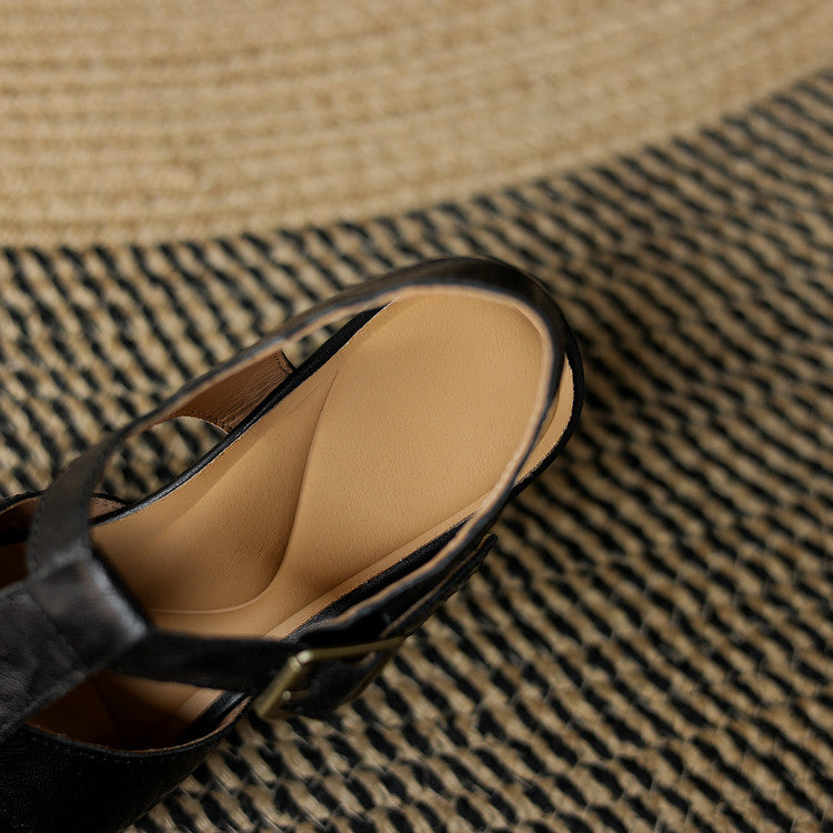 Amelie | Scarpe in vera pelle con fasce