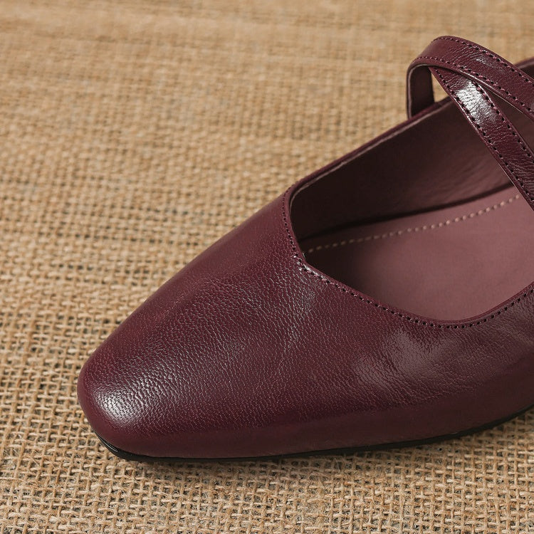 Quaro | Mules Mary Jane in vera pelle