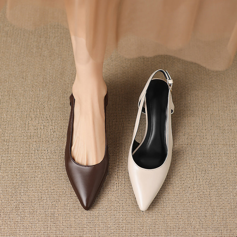 Osea | Slingback in vera pelle con tacco kitten