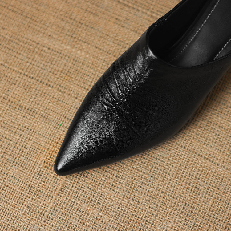 Miora | Mules in vera pelle a punta