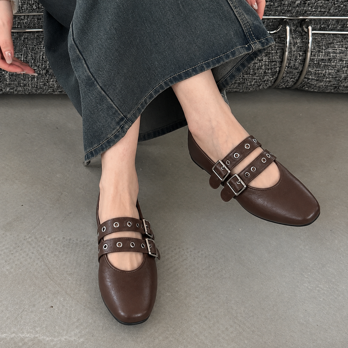 Noemi | Ballerine con cinturino e fibbia