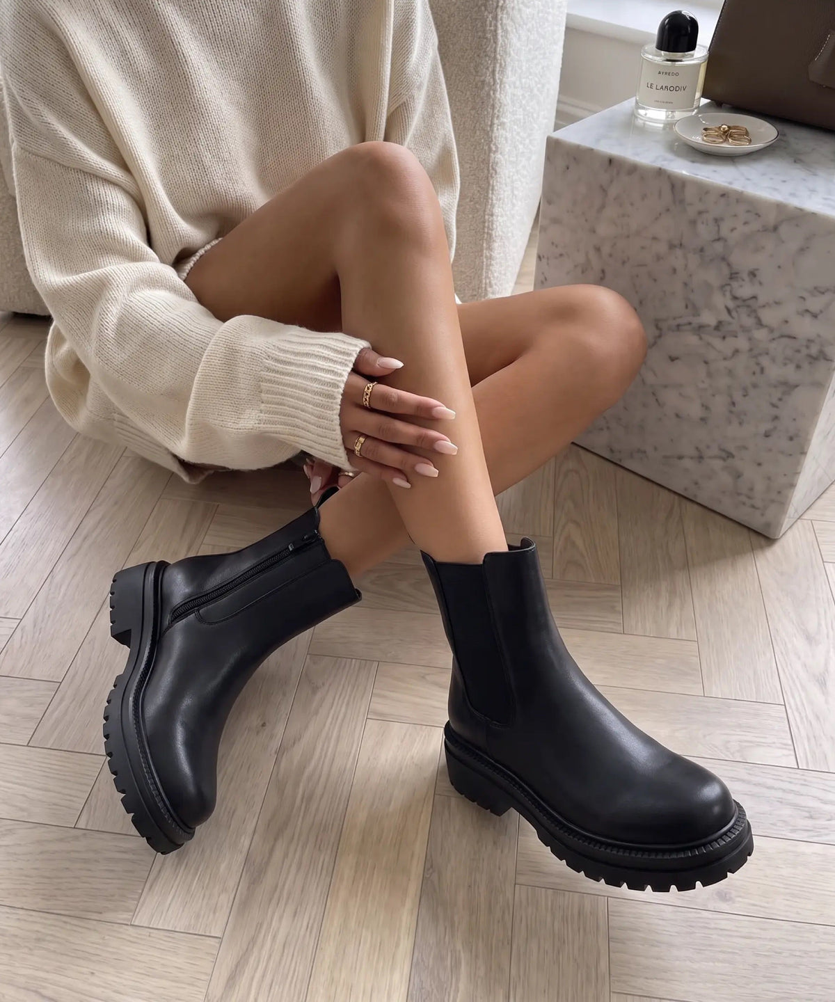 Lania | Chelsea boots foderati neri