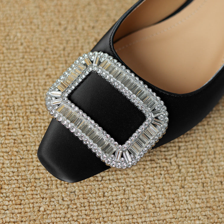 Elora | Slingback in vera pelle con strass