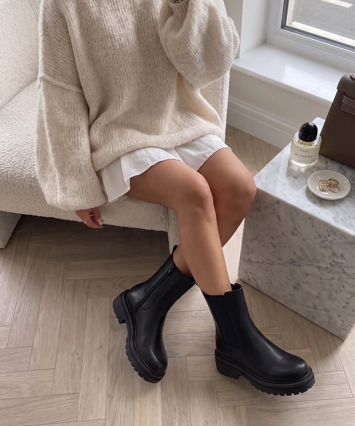 Lania | Chelsea boots foderati neri