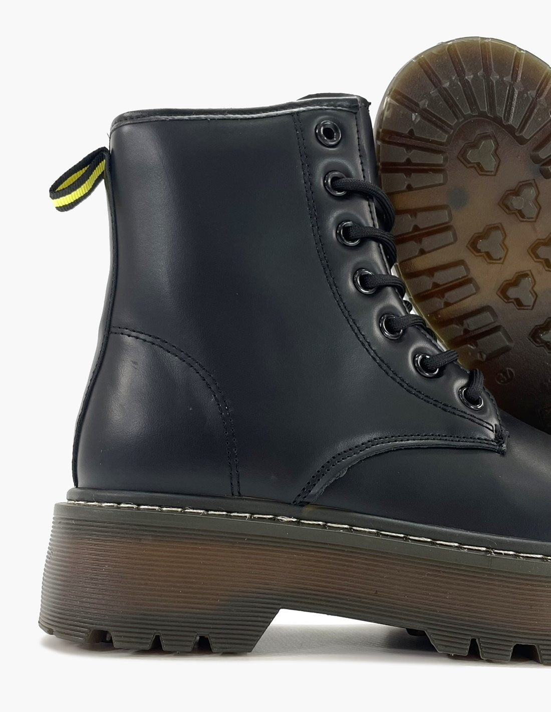 Anfibi Militari Neri con Plateau