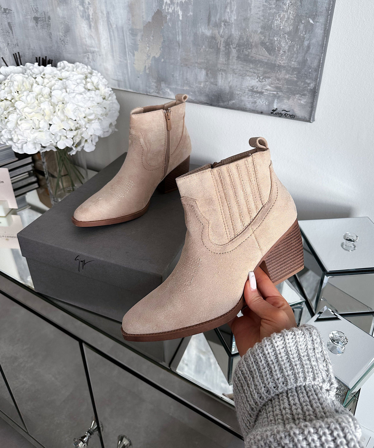 Allie | Stivaletti cowboy beige