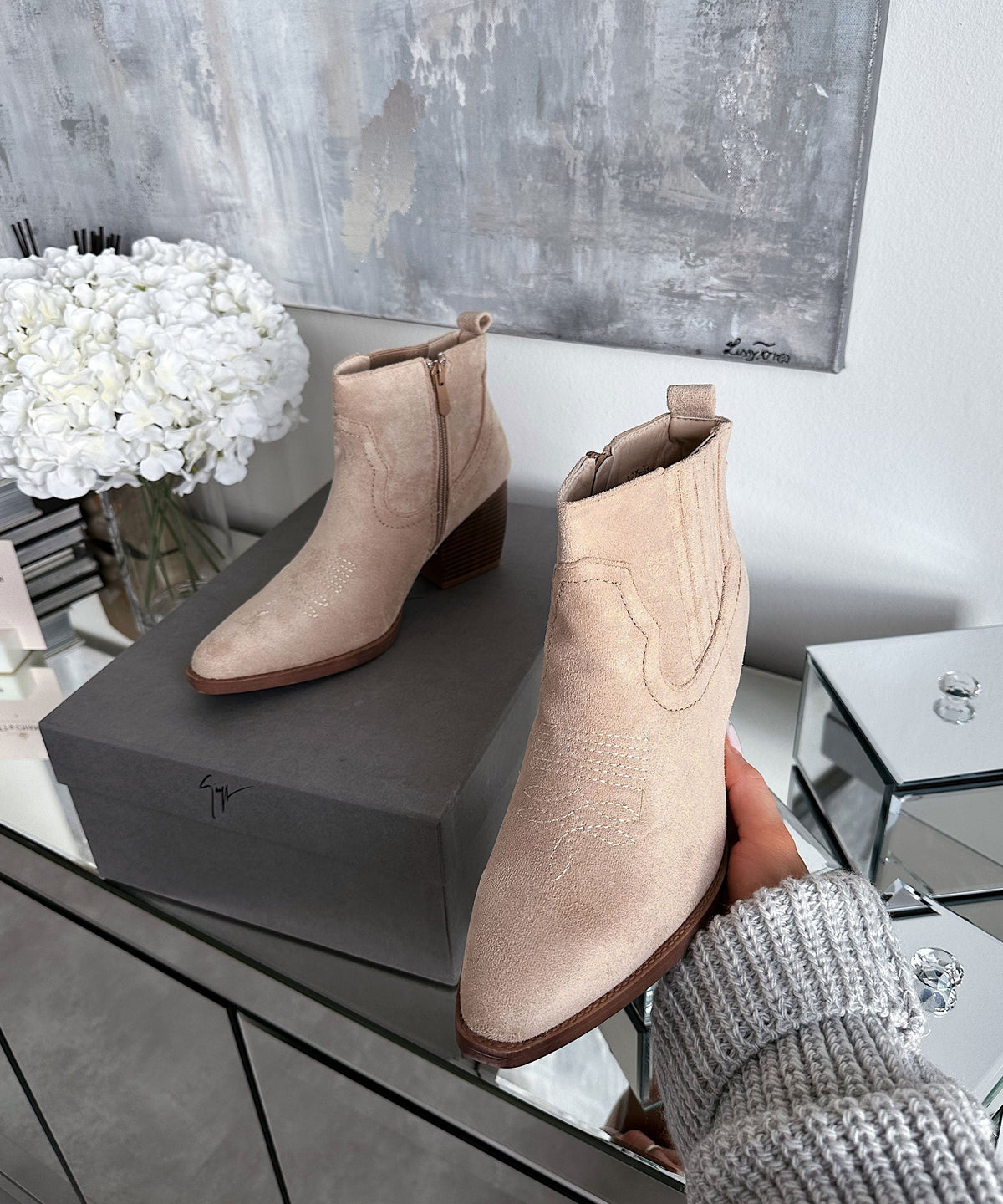 Allie | Stivaletti cowboy beige