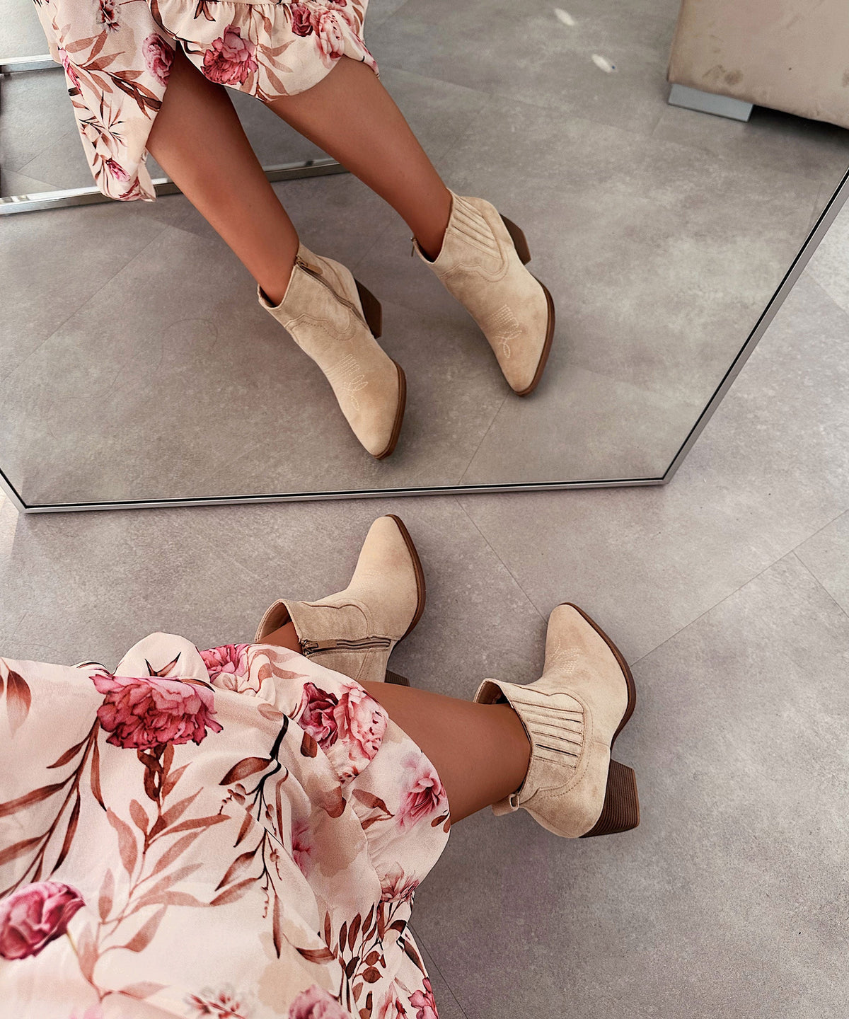 Allie | Stivaletti cowboy beige