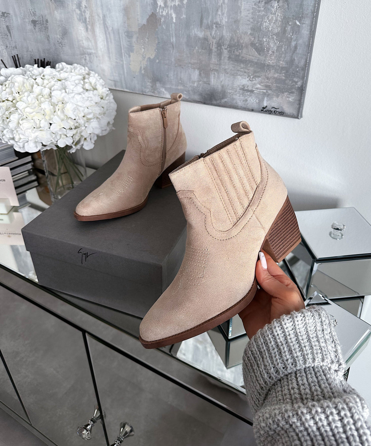 Allie | Stivaletti cowboy beige
