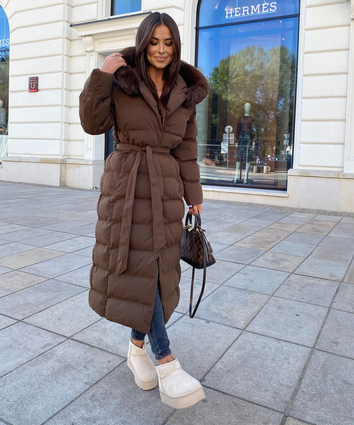 Nina | Stivaletti con plateau foderati beige