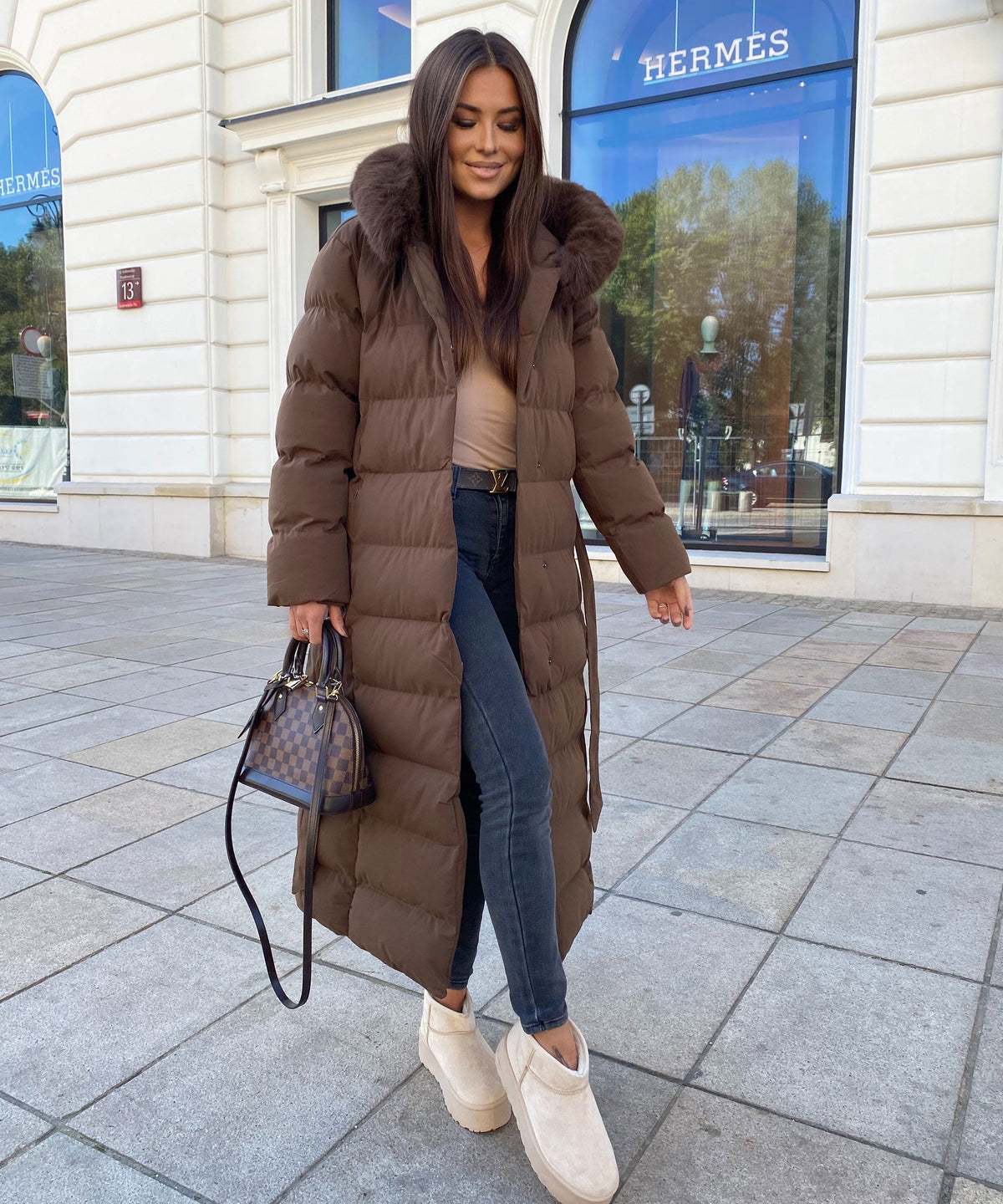Nina | Stivaletti con plateau foderati beige