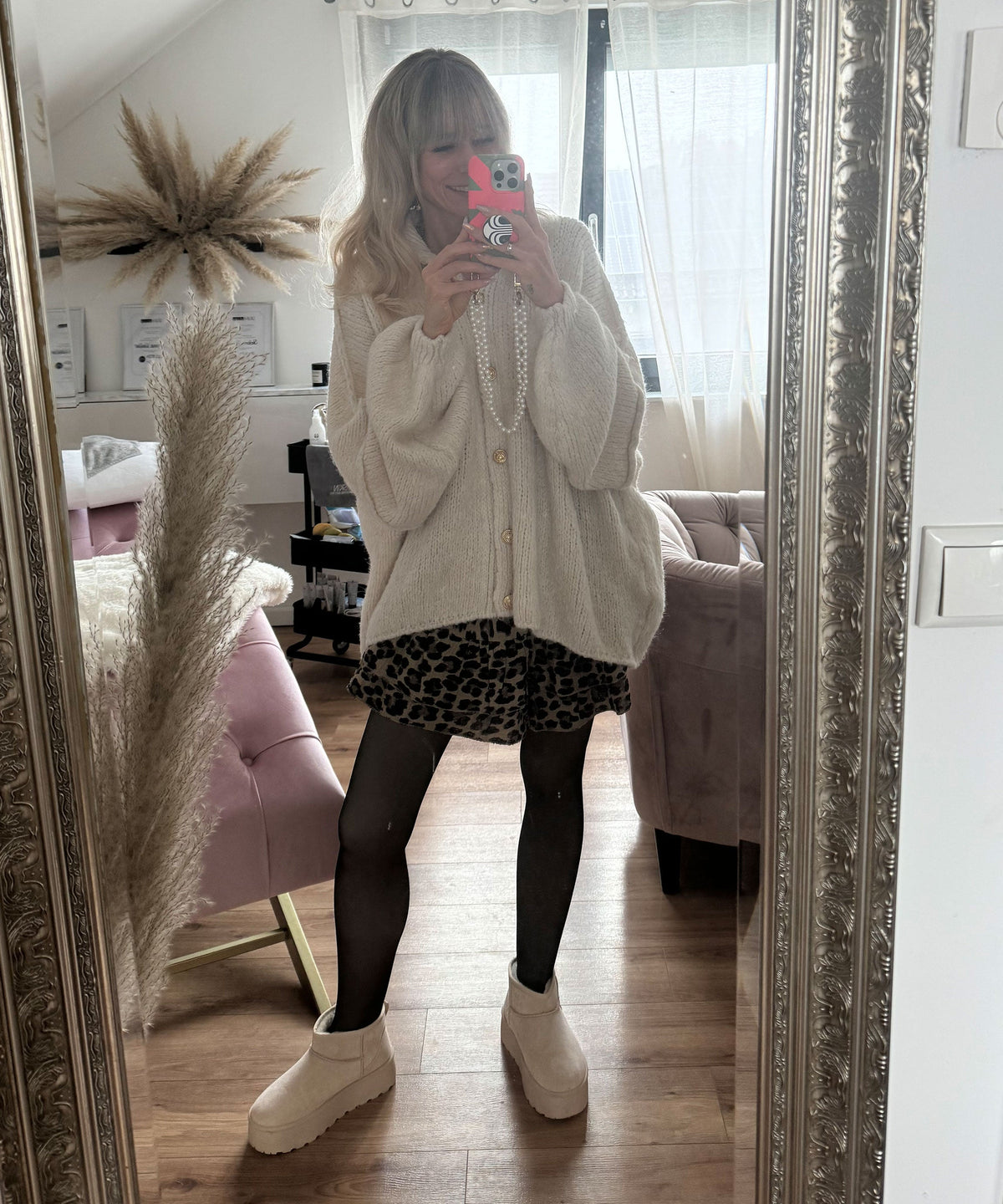 Nina | Stivaletti con plateau foderati beige