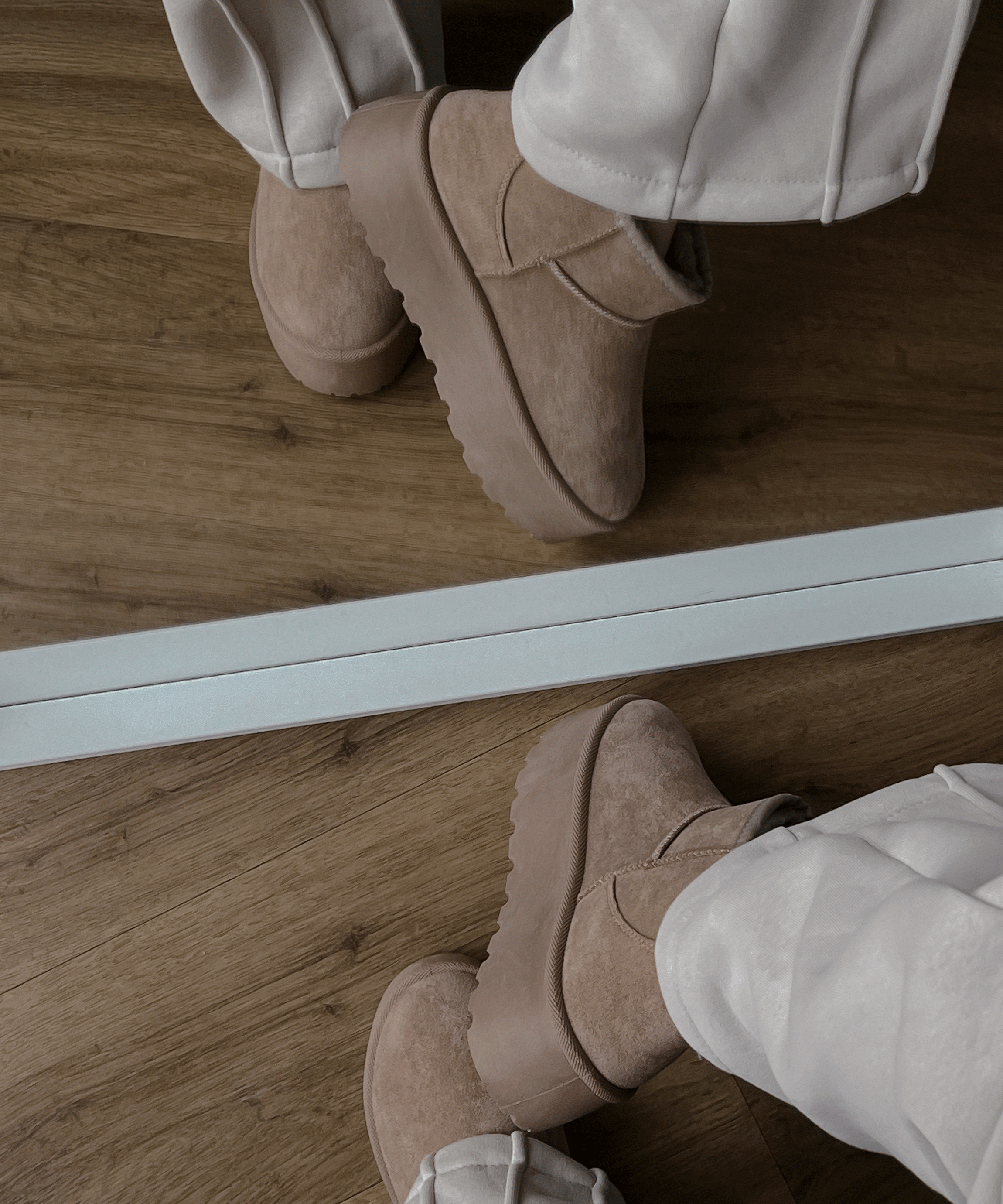 Nina | Stivaletti con plateau foderati cammello