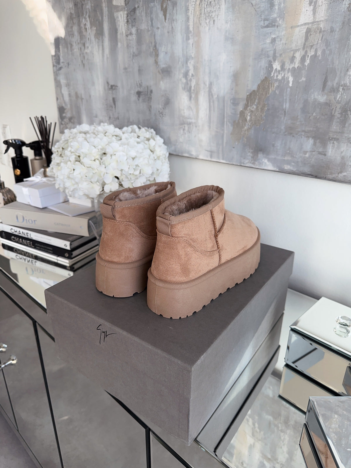 Nina | Stivaletti con plateau foderati cammello