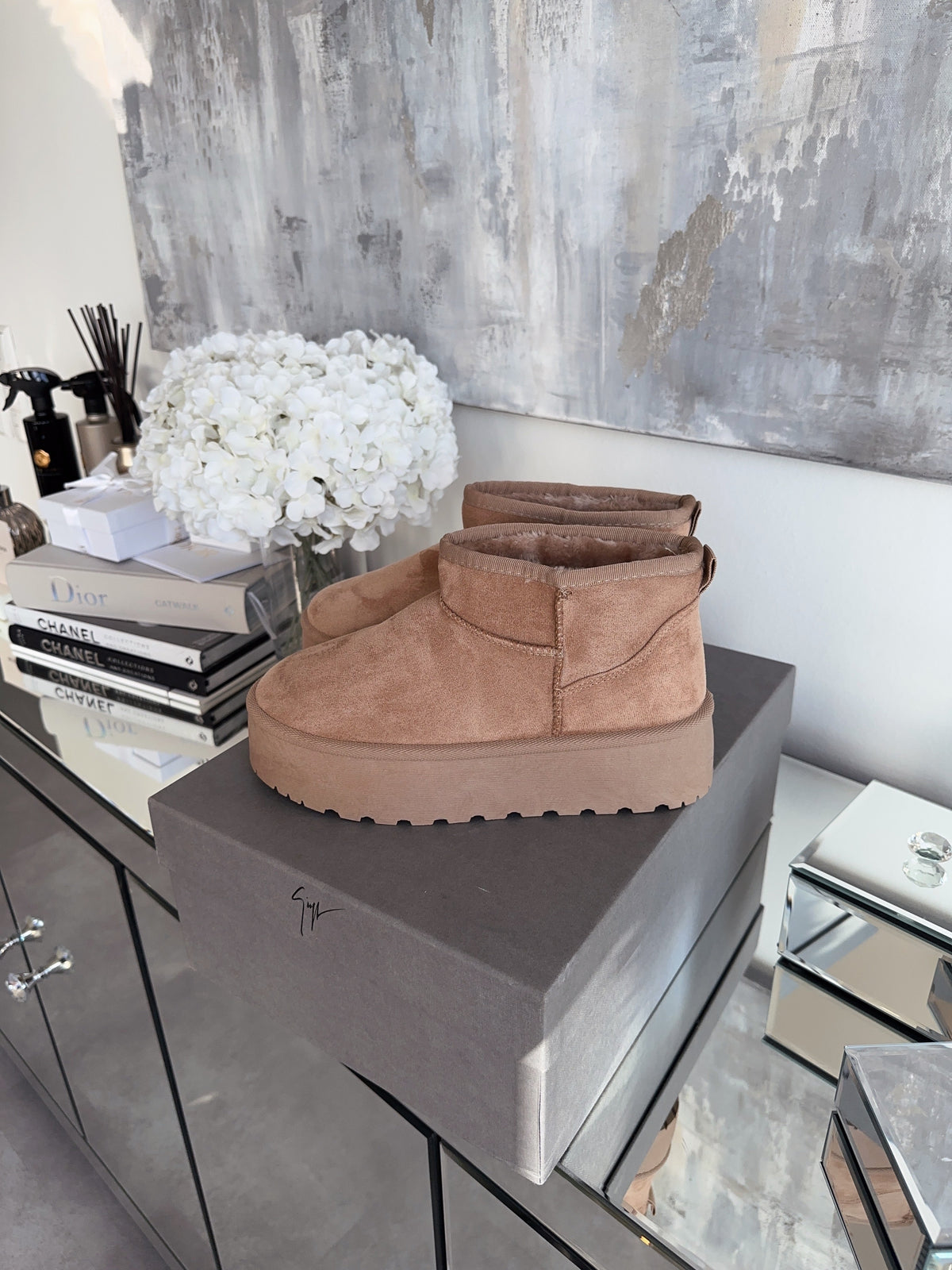 Nina | Stivaletti con plateau foderati cammello