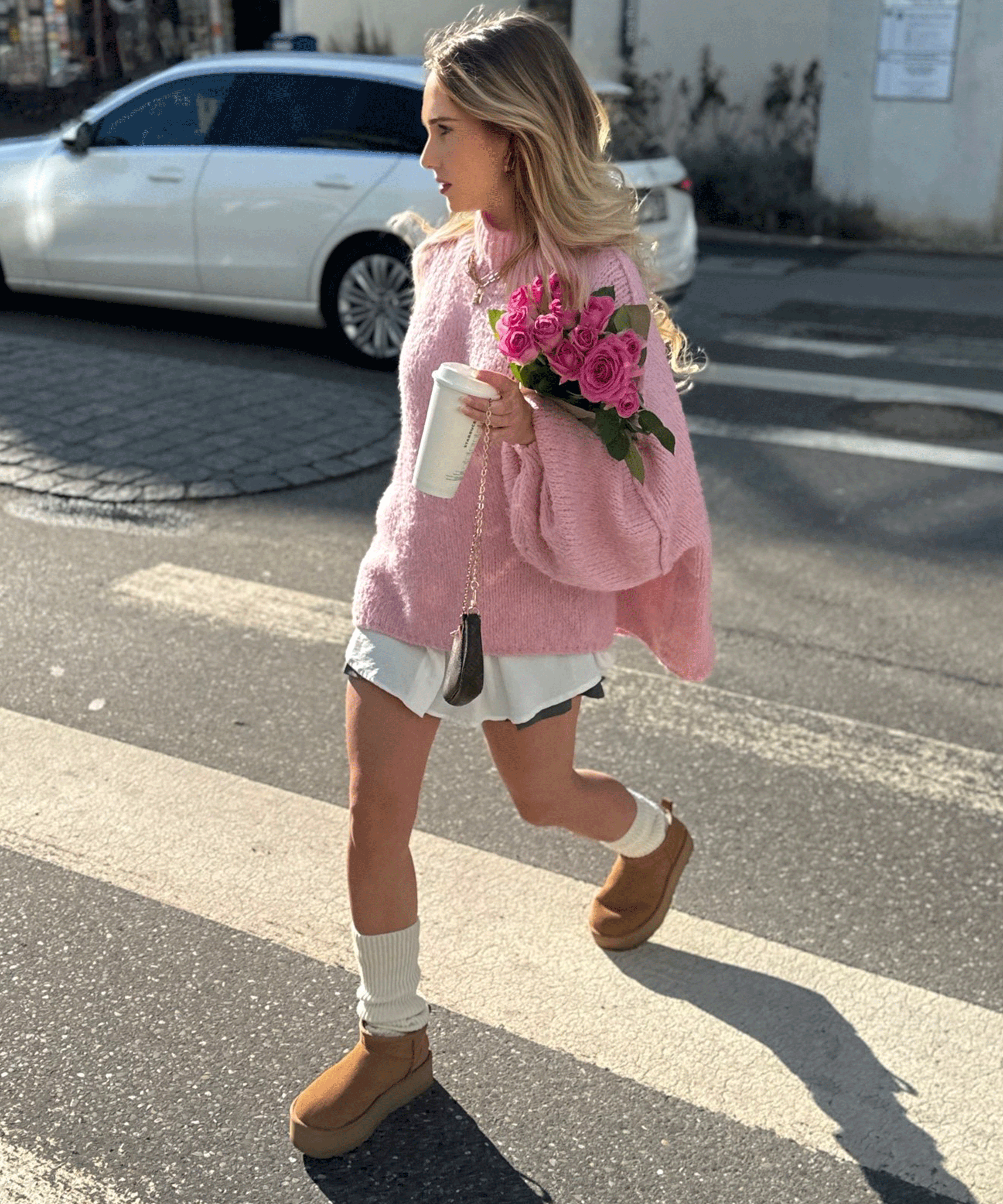 Nina | Stivaletti con plateau foderati castagna