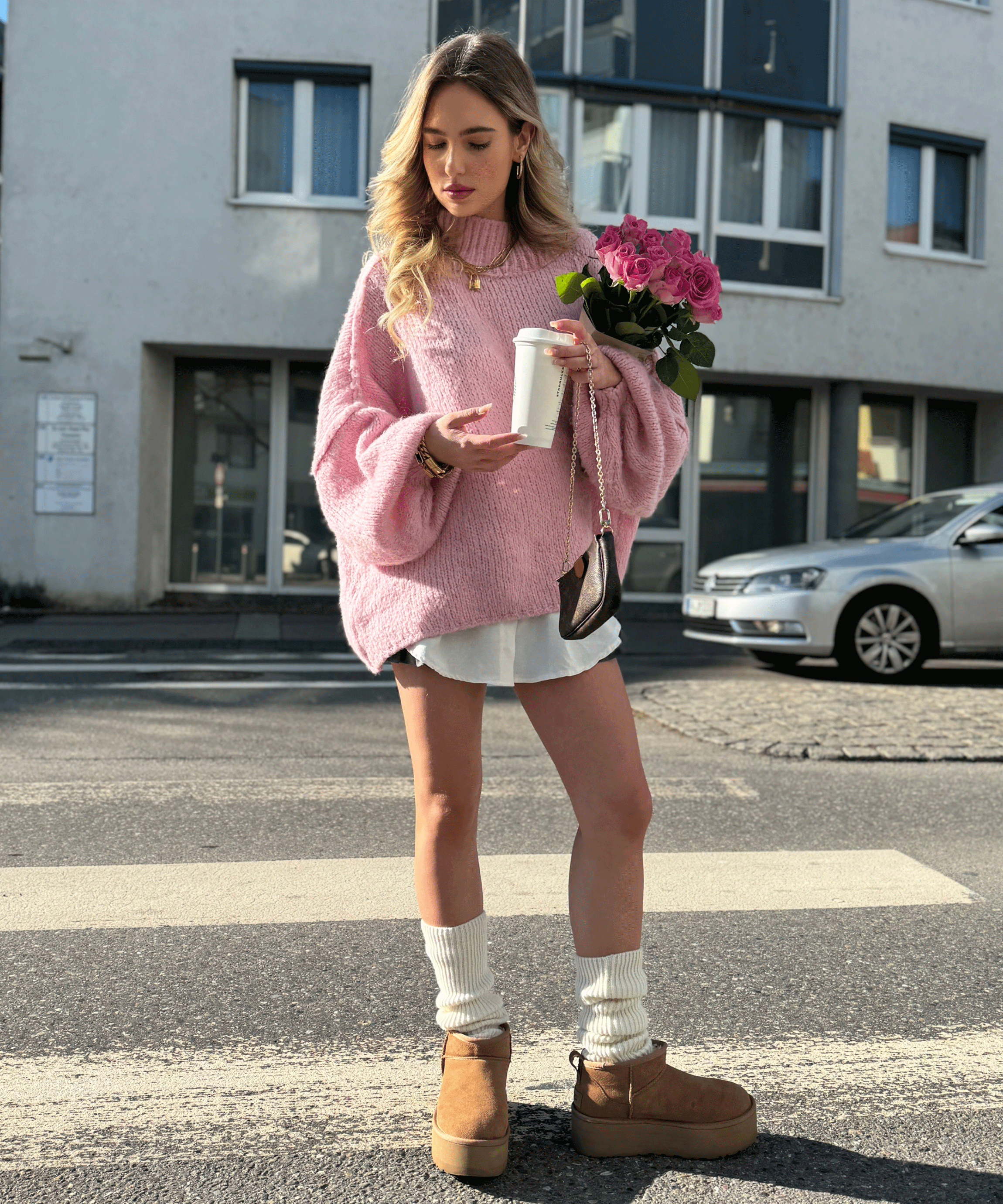 Nina | Stivaletti con plateau foderati castagna