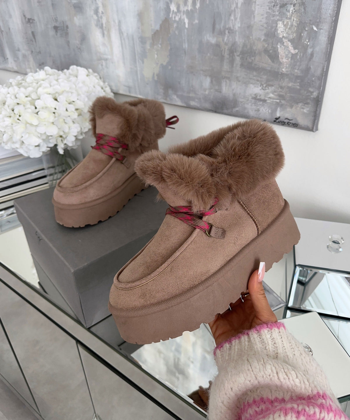 Randa | Doposci foderati in pelliccia beige
